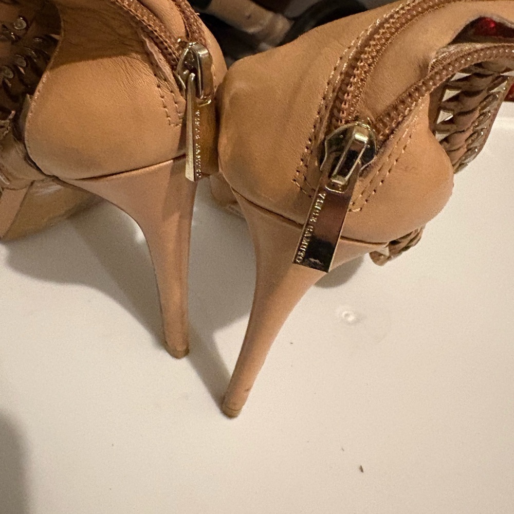 Vince Camuto Tan Women's Heeled Sandals with Studded Design - Picture 4 of 5